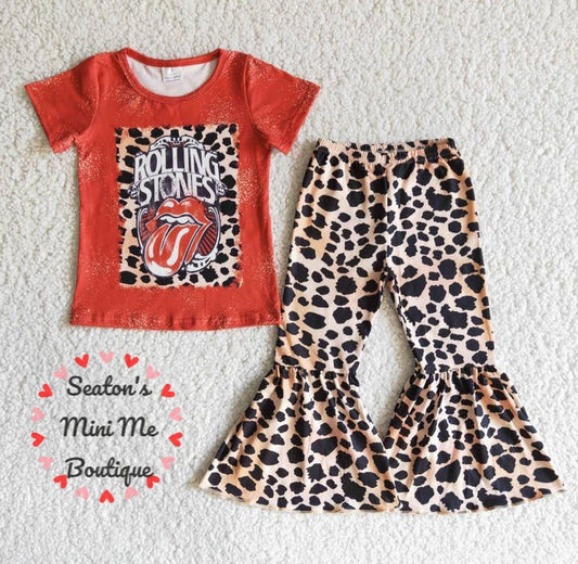 Short Sleeve Girls Rock 2 Piece Set