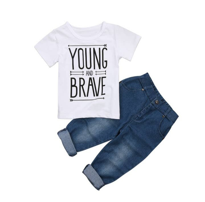 Young and Brave Denim Set