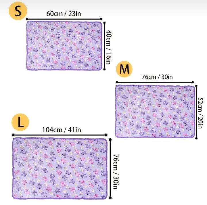 Fleece Paw Print Blanket